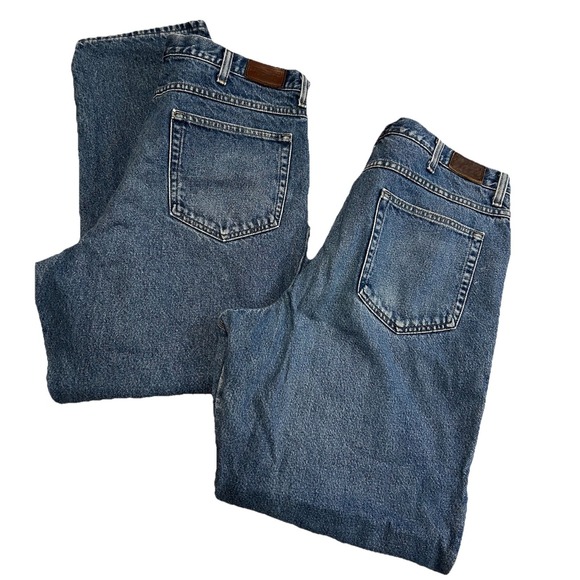 L.L. Bean Other - LL Bean 2 Pair Jeans Mens 38x29 Fleece Lined Double L Classic Fit Warm Winter